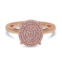 14K Rose Gold Natural Pink Diamond I1 Cluster Ring 3.25 Grams 0.25 ctw