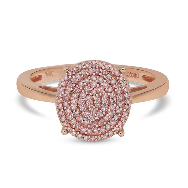 14K Rose Gold Natural Pink Diamond I1 Cluster Ring 3.25 Grams 0.25 ctw - Product card gallery slide 1 (9431288381695)