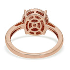 14K Rose Gold Natural Pink Diamond I1 Cluster Ring 3.25 Grams 0.25 ctw
