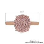 14K Rose Gold Natural Pink Diamond I1 Cluster Ring 3.25 Grams 0.25 ctw