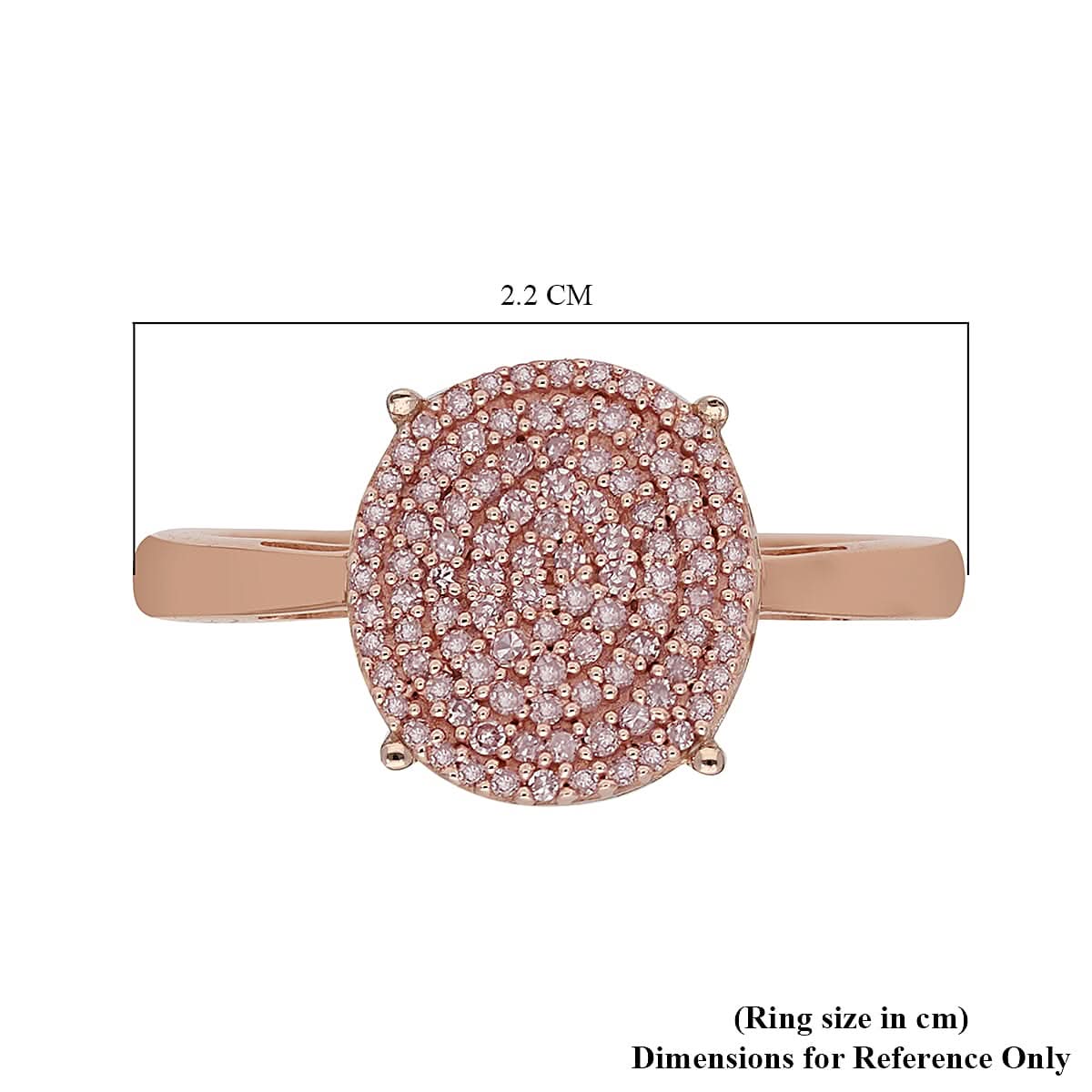 14K Rose Gold Natural Pink Diamond I1 Cluster Ring 3.25 Grams 0.25 ctw (6)