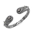 Mother's Day Special Bali Legacy Shungite and Multi Gemstones Cuff Bracelet in Sterling Silver 7.30 ctw - Sticky add to cart bar
