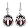 MARVEL Simulated Ruby Spider-Man Red Crystal Spider Earrings in Silvertone - Sticky add to cart bar