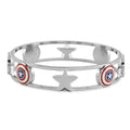 Captain America Bangle Bracelet in Silvertone (7.50 In) - Sticky add to cart bar