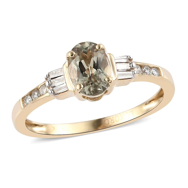 LUXORO 10K Yellow Gold Premium Turkizite, Diamond Ring (Size 7.0) (2 g) 1.00 ctw - Product card gallery slide 1 (9431289135359)